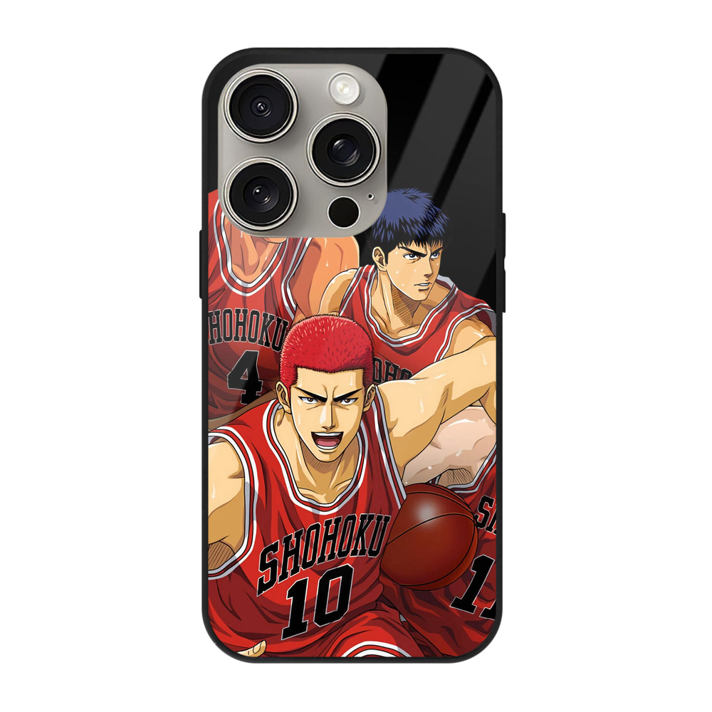 （画像用） SLAM DUNK／スラムダンク 【iPhone15Pro対応】スマホケース 耐衝撃＆黄変防止 背面ガラス
