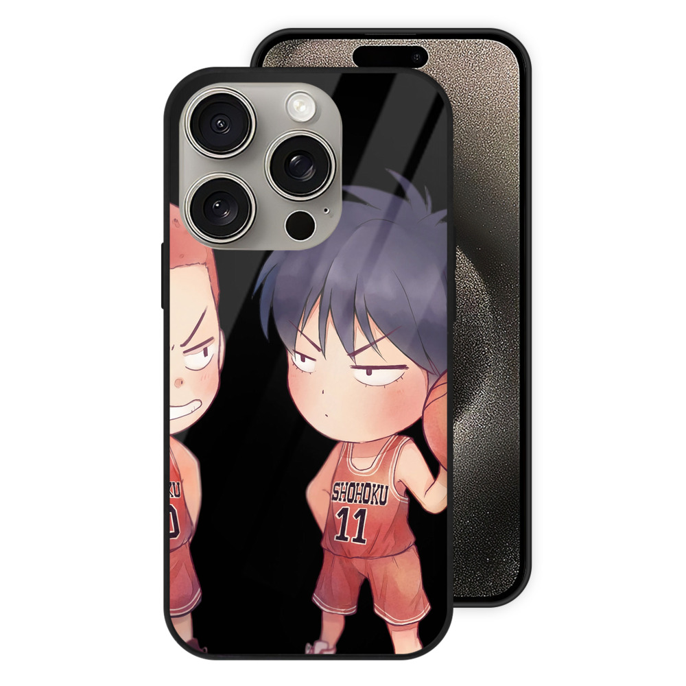（画像用） SLAM DUNK／スラムダンク 【iPhone15Pro対応】スマホケース 耐衝撃＆黄変防止 背面ガラス