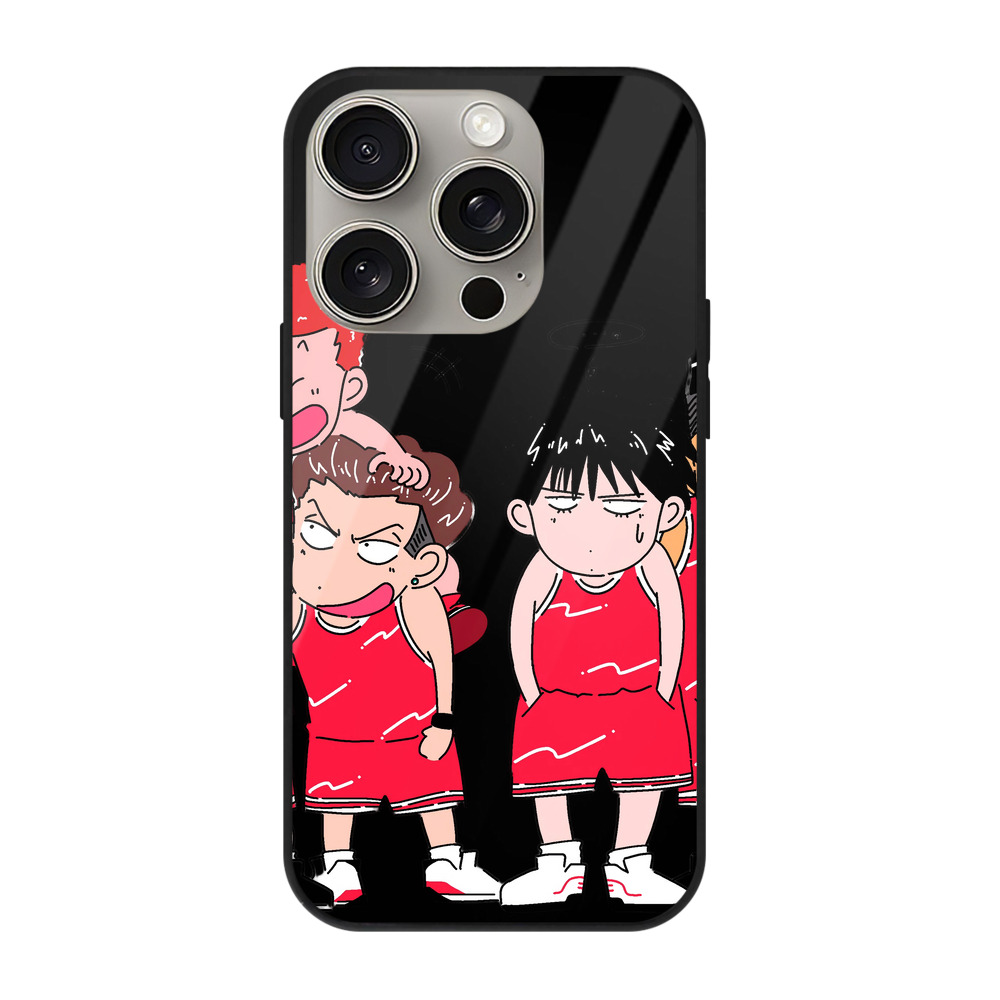 （画像用） SLAM DUNK／スラムダンク 【iPhone15Pro対応】スマホケース 耐衝撃＆黄変防止 背面ガラス
