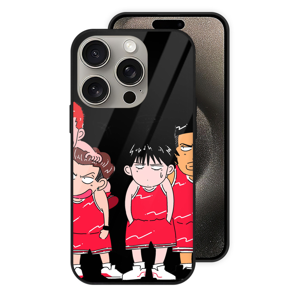 SLAM DUNK／スラムダンク 【iPhone15Pro対応】スマホケース 耐衝撃＆黄変防止 背面ガラス