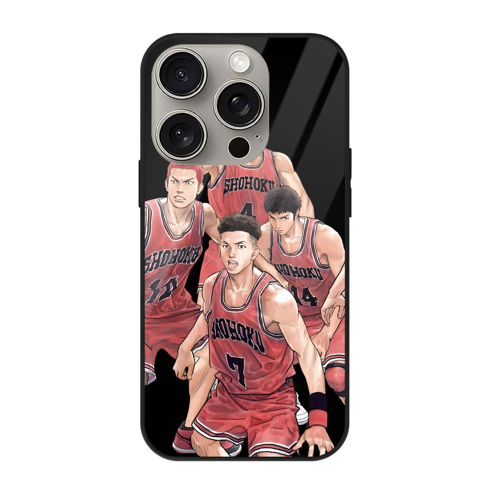 （画像用） SLAM DUNK／スラムダンク 【iPhone15Pro対応】スマホケース 耐衝撃＆黄変防止 背面ガラス