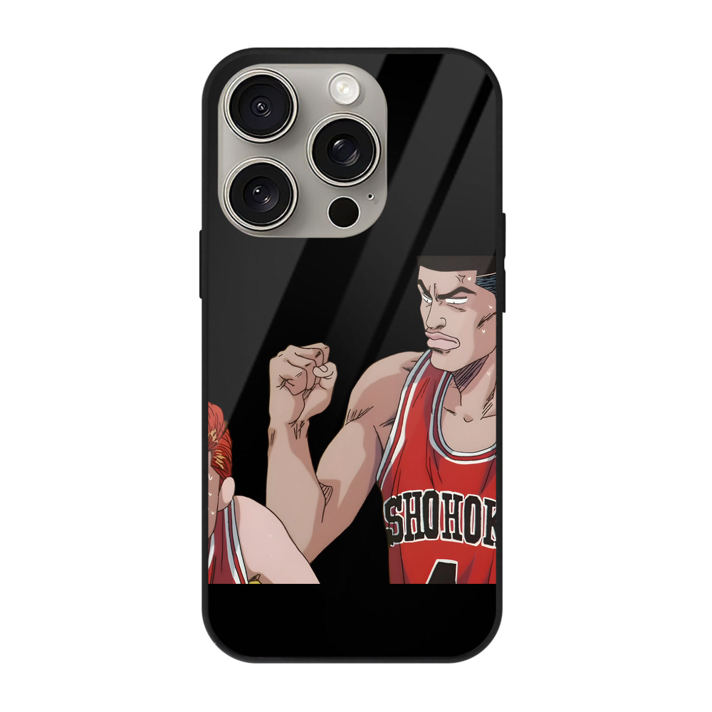 （画像用） SLAM DUNK／スラムダンク 【iPhone15Pro対応】スマホケース 耐衝撃＆黄変防止 背面ガラス
