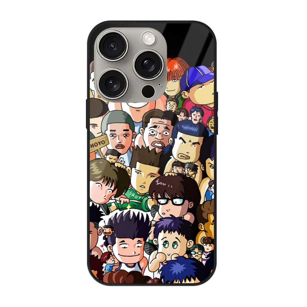 （画像用） SLAM DUNK／スラムダンク 【iPhone15Pro対応】スマホケース 耐衝撃＆黄変防止 背面ガラス