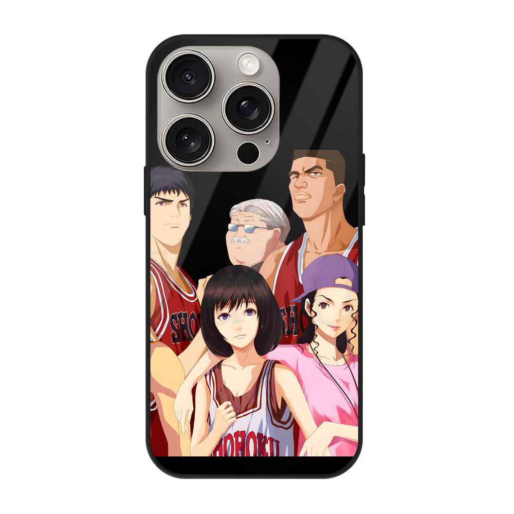 （画像用） SLAM DUNK／スラムダンク 【iPhone15Pro対応】スマホケース 耐衝撃＆黄変防止 背面ガラス