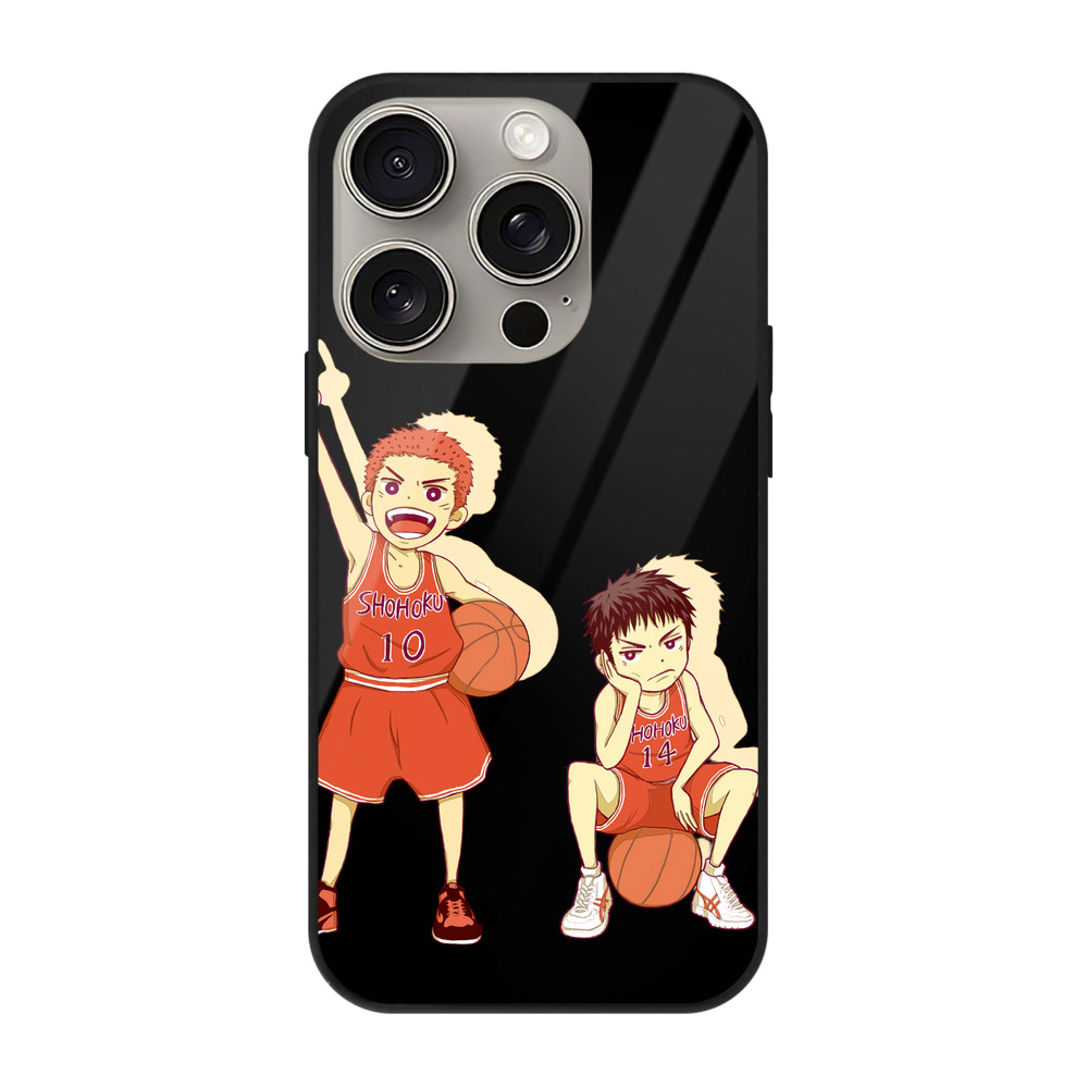 （画像用） SLAM DUNK／スラムダンク 【iPhone15Pro対応】スマホケース 耐衝撃＆黄変防止 背面ガラス