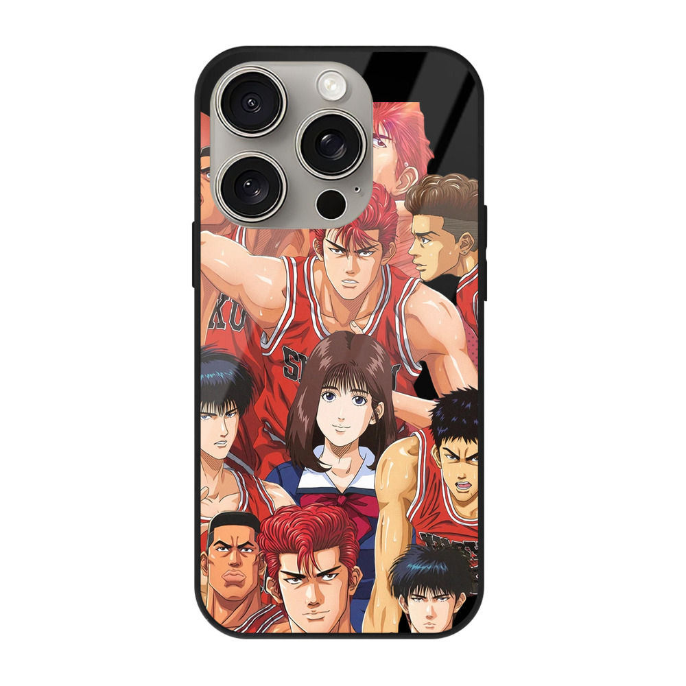 （画像用） SLAM DUNK／スラムダンク 【iPhone15Pro対応】スマホケース 耐衝撃＆黄変防止 背面ガラス