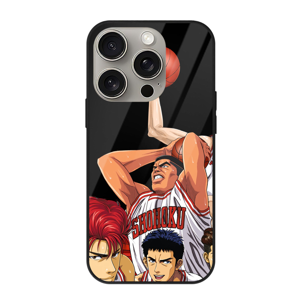 （画像用） SLAM DUNK／スラムダンク 【iPhone15Pro対応】スマホケース 耐衝撃＆黄変防止 背面ガラス