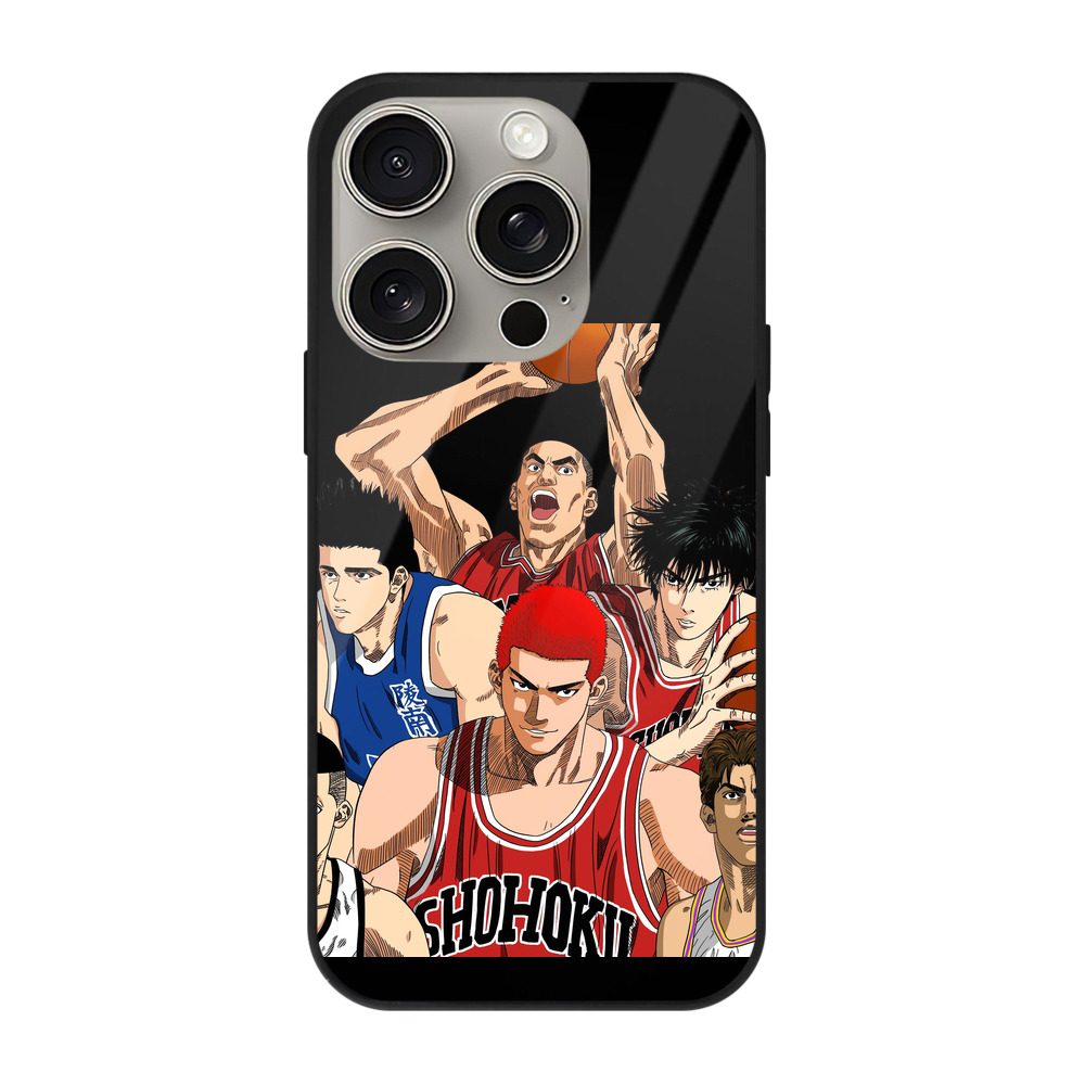 （画像用） SLAM DUNK／スラムダンク 【iPhone15Pro対応】スマホケース 耐衝撃＆黄変防止 背面ガラス