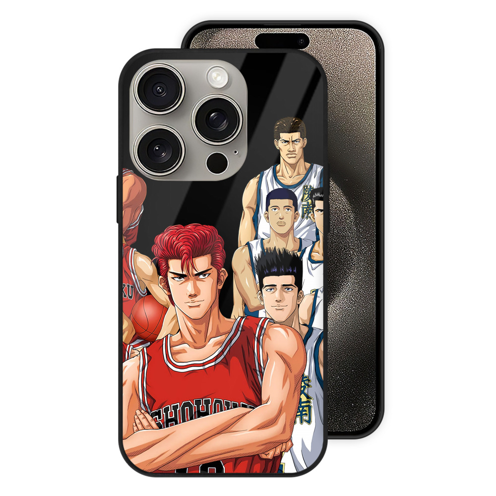 （画像用） SLAM DUNK／スラムダンク 【iPhone15Pro対応】スマホケース 耐衝撃＆黄変防止 背面ガラス