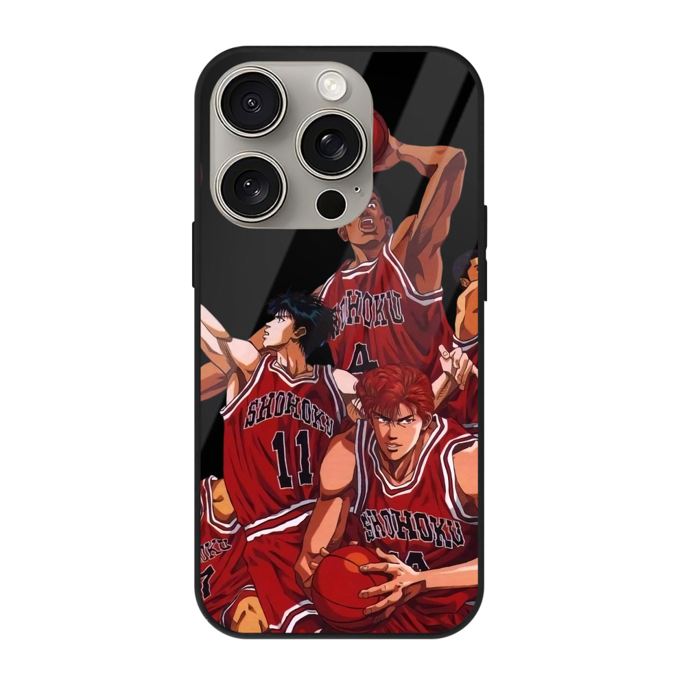 （画像用） SLAM DUNK／スラムダンク 【iPhone15Pro対応】スマホケース 耐衝撃＆黄変防止 背面ガラス