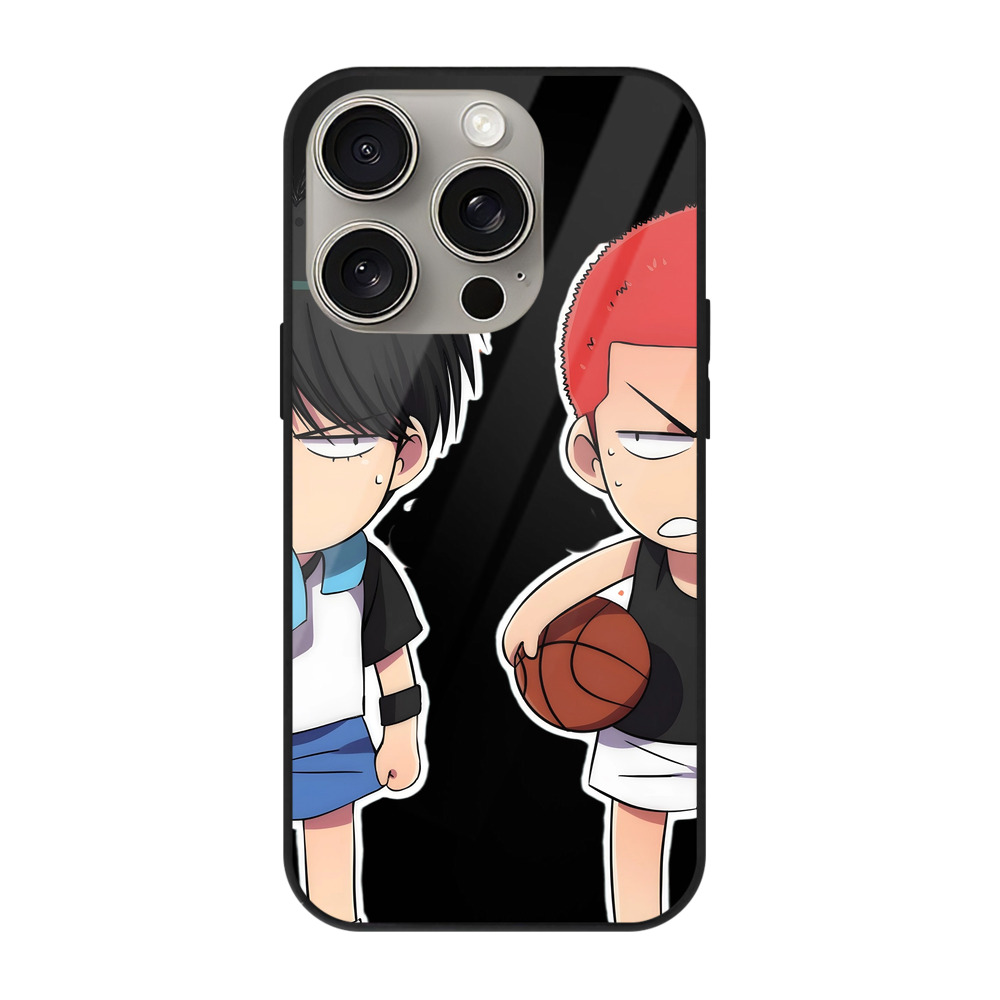 （画像用） SLAM DUNK／スラムダンク 【iPhone15Pro対応】スマホケース 耐衝撃＆黄変防止 背面ガラス