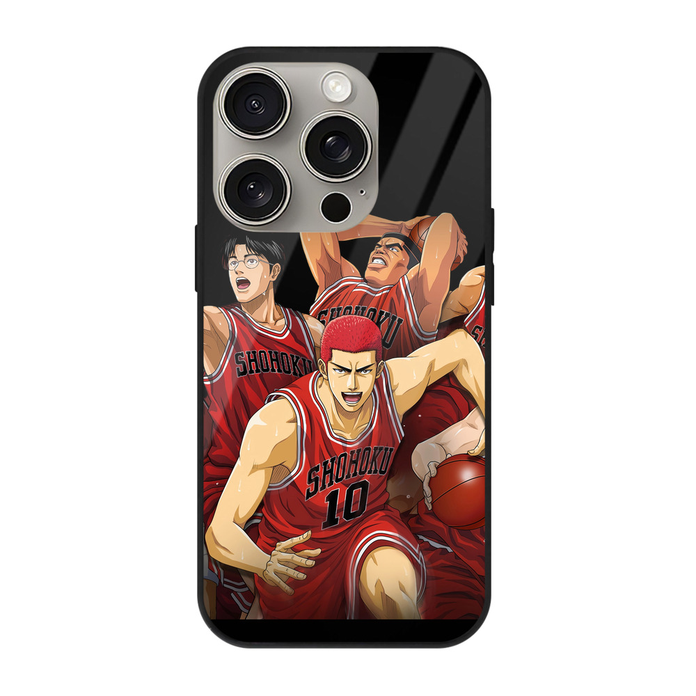 （画像用） SLAM DUNK／スラムダンク 【iPhone15Pro対応】スマホケース 耐衝撃＆黄変防止 背面ガラス