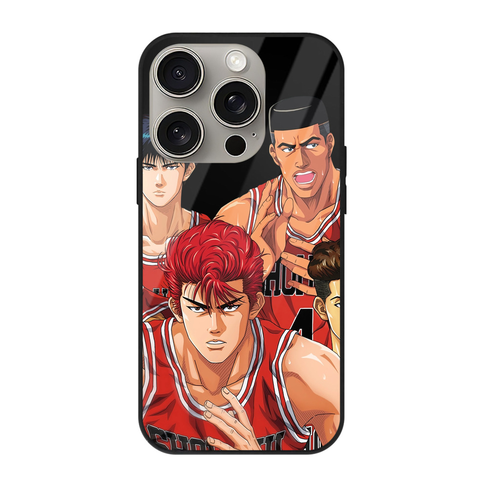 （画像用） SLAM DUNK／スラムダンク 【iPhone15Pro対応】スマホケース 耐衝撃＆黄変防止 背面ガラス