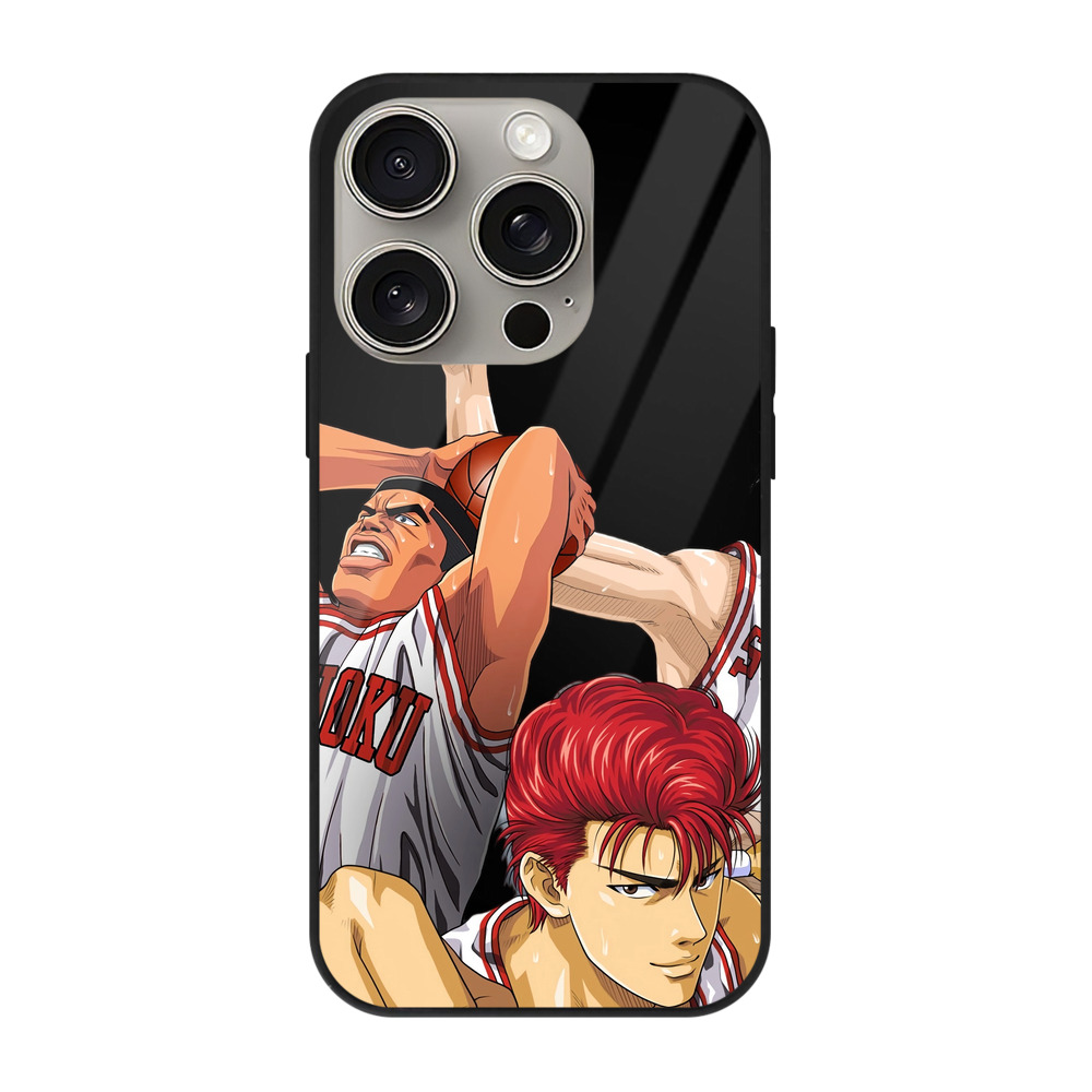 （画像用） SLAM DUNK／スラムダンク 【iPhone15Pro対応】スマホケース 耐衝撃＆黄変防止 背面ガラス