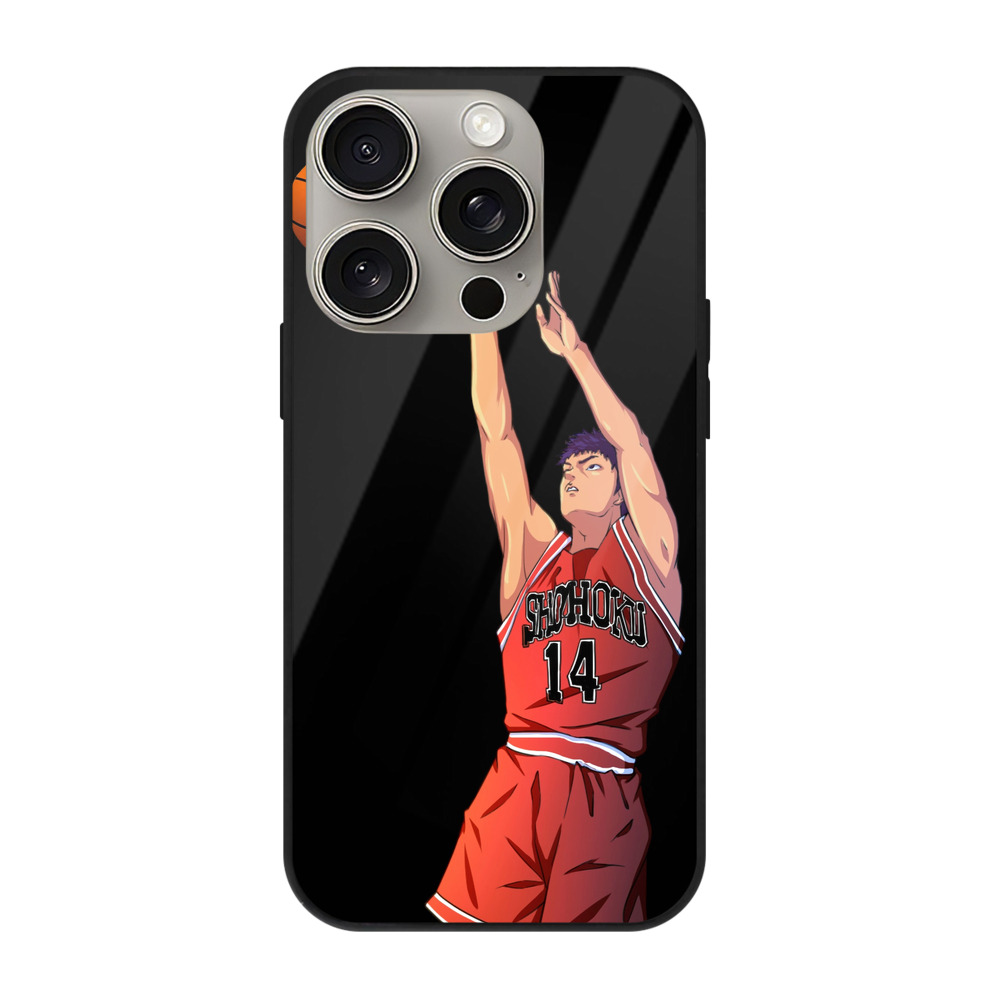（画像用） SLAM DUNK／スラムダンク 【iPhone15Pro対応】スマホケース 耐衝撃＆黄変防止 背面ガラス