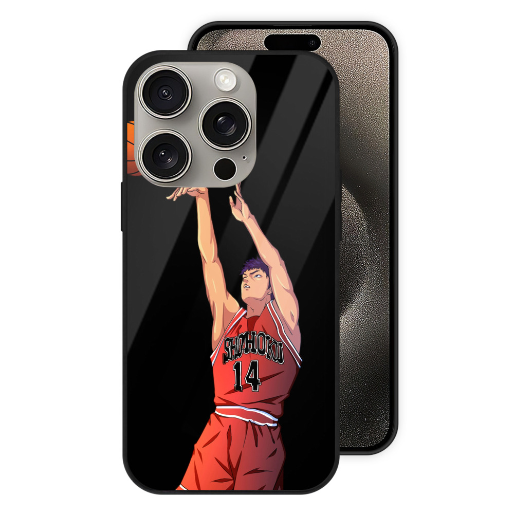 （画像用） SLAM DUNK／スラムダンク 【iPhone15Pro対応】スマホケース 耐衝撃＆黄変防止 背面ガラス