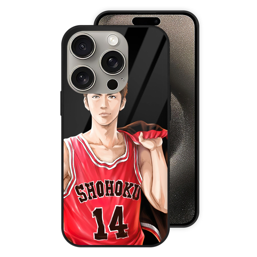 SLAM DUNK／スラムダンク 【iPhone15Pro対応】スマホケース 耐衝撃＆黄変防止 背面ガラス