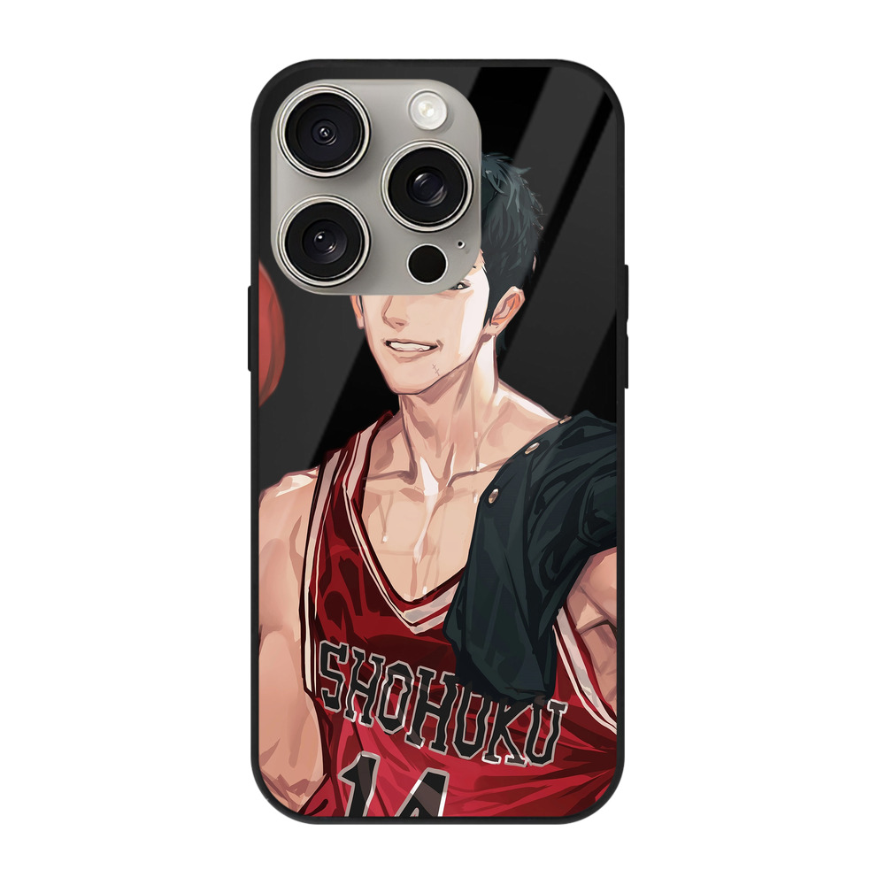 （画像用） SLAM DUNK／スラムダンク 【iPhone15Pro対応】スマホケース 耐衝撃＆黄変防止 背面ガラス