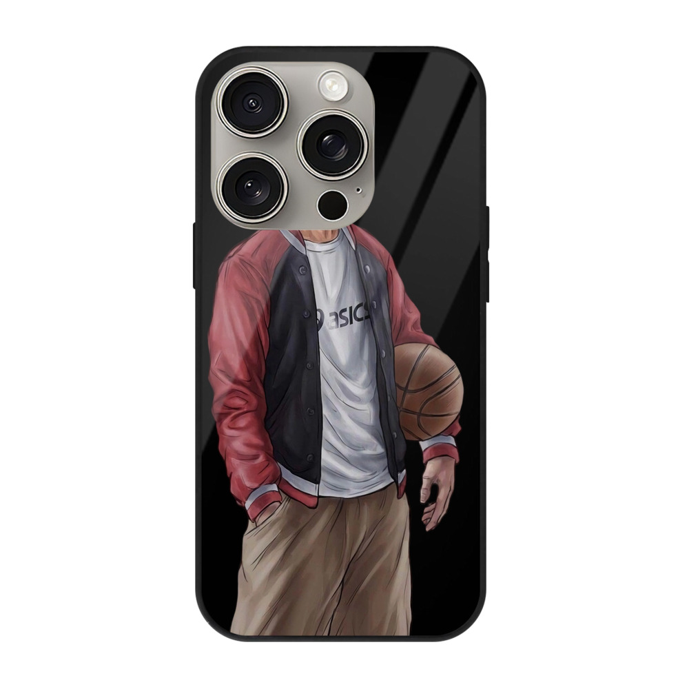 （画像用） SLAM DUNK／スラムダンク 【iPhone15Pro対応】スマホケース 耐衝撃＆黄変防止 背面ガラス
