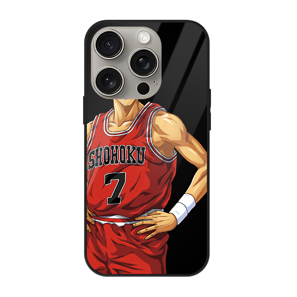 （画像用） SLAM DUNK／スラムダンク 【iPhone15Pro対応】スマホケース 耐衝撃＆黄変防止 背面ガラス