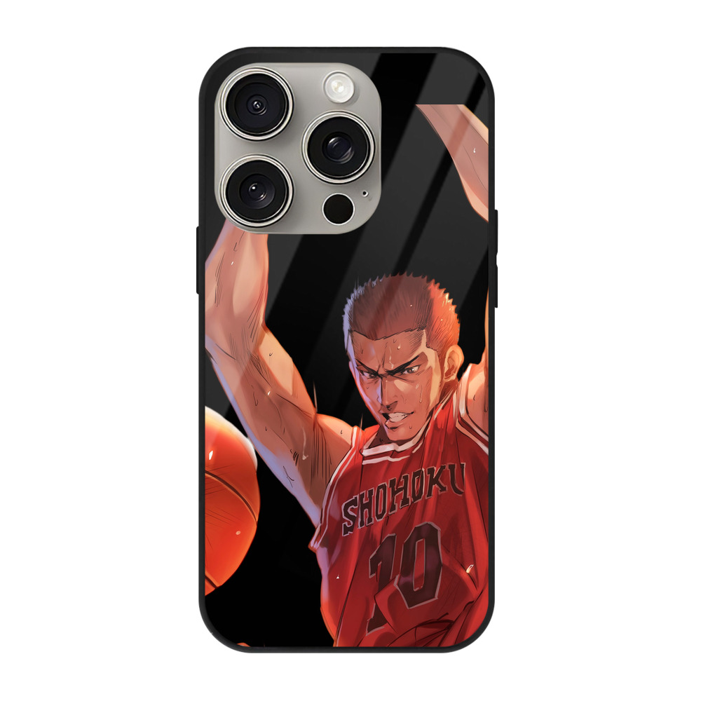 （画像用） SLAM DUNK／スラムダンク 【iPhone15Pro対応】スマホケース 耐衝撃＆黄変防止 背面ガラス
