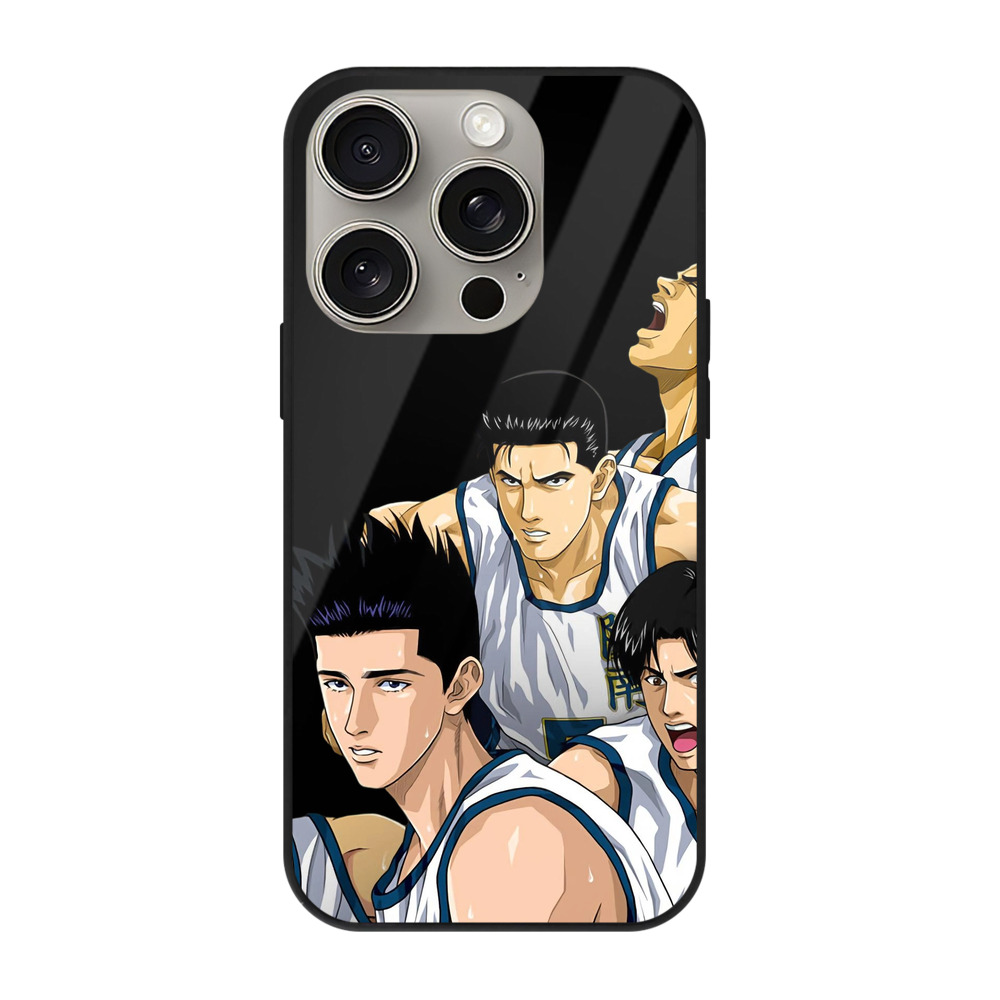 （画像用） SLAM DUNK／スラムダンク 【iPhone15Pro対応】スマホケース 耐衝撃＆黄変防止 背面ガラス