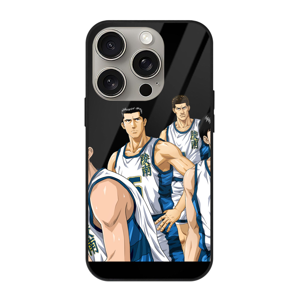 （画像用） SLAM DUNK／スラムダンク 【iPhone15Pro対応】スマホケース 耐衝撃＆黄変防止 背面ガラス
