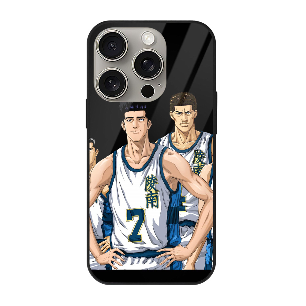 （画像用） SLAM DUNK／スラムダンク 【iPhone15Pro対応】スマホケース 耐衝撃＆黄変防止 背面ガラス