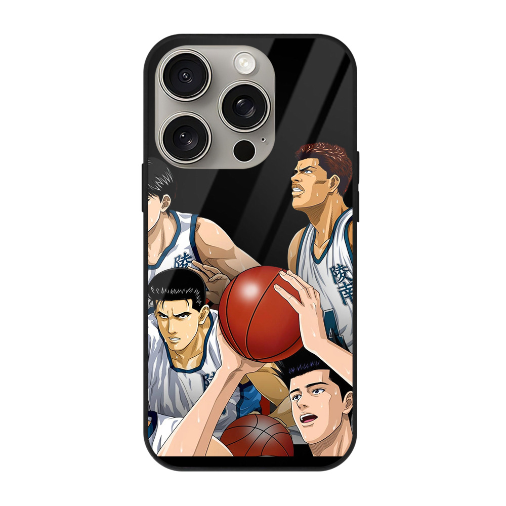 （画像用） SLAM DUNK／スラムダンク 【iPhone15Pro対応】スマホケース 耐衝撃＆黄変防止 背面ガラス