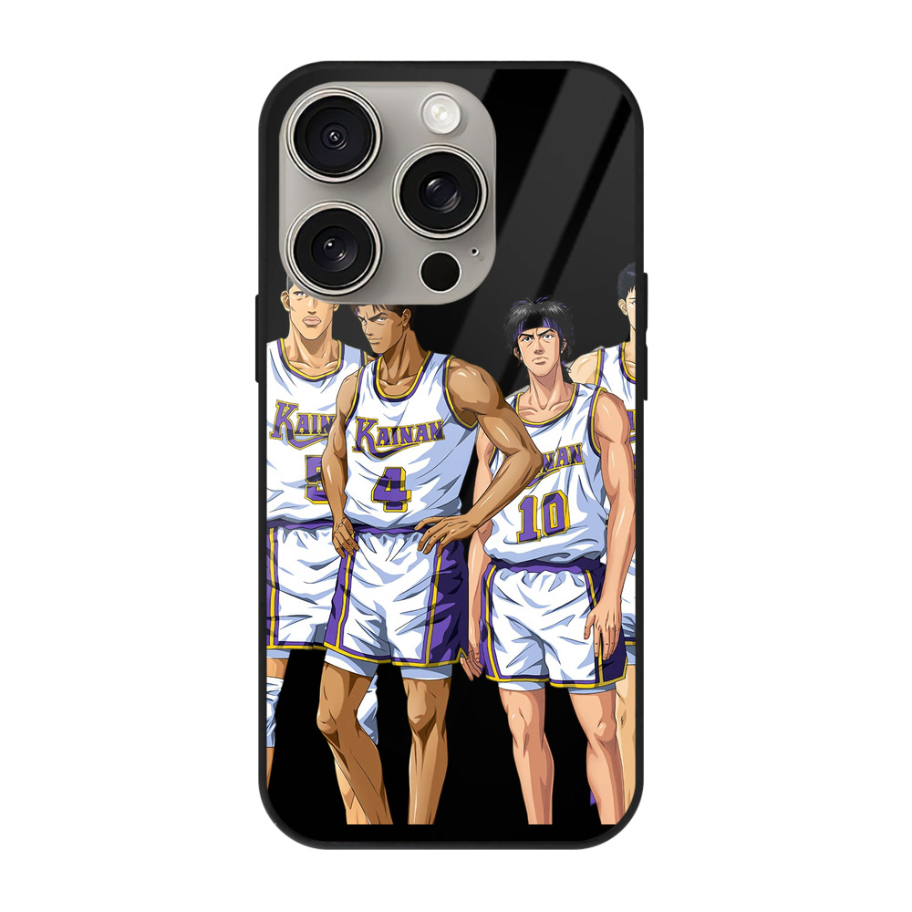 （画像用） SLAM DUNK／スラムダンク 【iPhone15Pro対応】スマホケース 耐衝撃＆黄変防止 背面ガラス