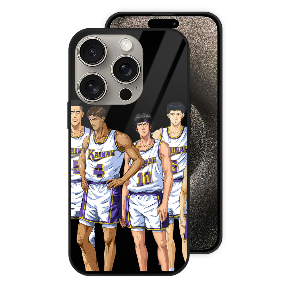 SLAM DUNK／スラムダンク 【iPhone15Pro対応】スマホケース 耐衝撃＆黄変防止 背面ガラス