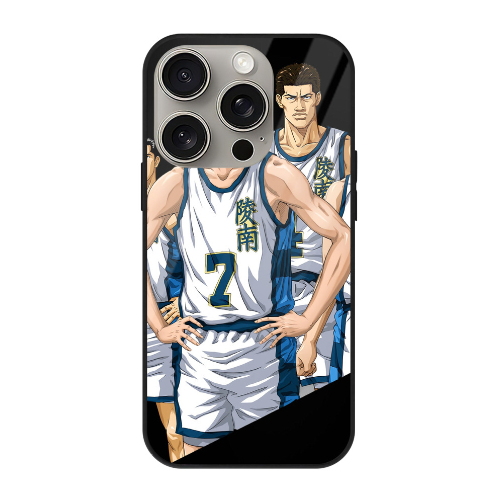 （画像用） SLAM DUNK／スラムダンク 【iPhone15Pro対応】スマホケース 耐衝撃＆黄変防止 背面ガラス