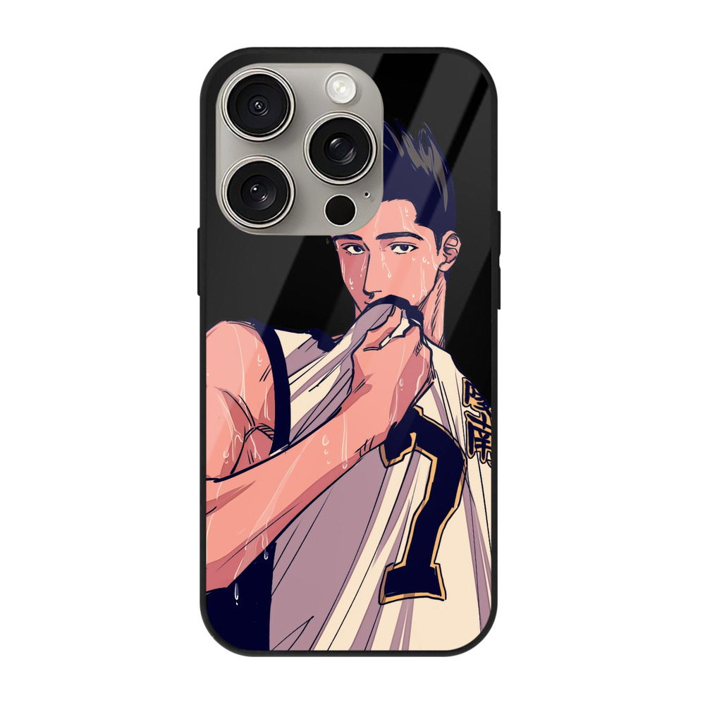 （画像用） SLAM DUNK／スラムダンク 【iPhone15Pro対応】スマホケース 耐衝撃＆黄変防止 背面ガラス