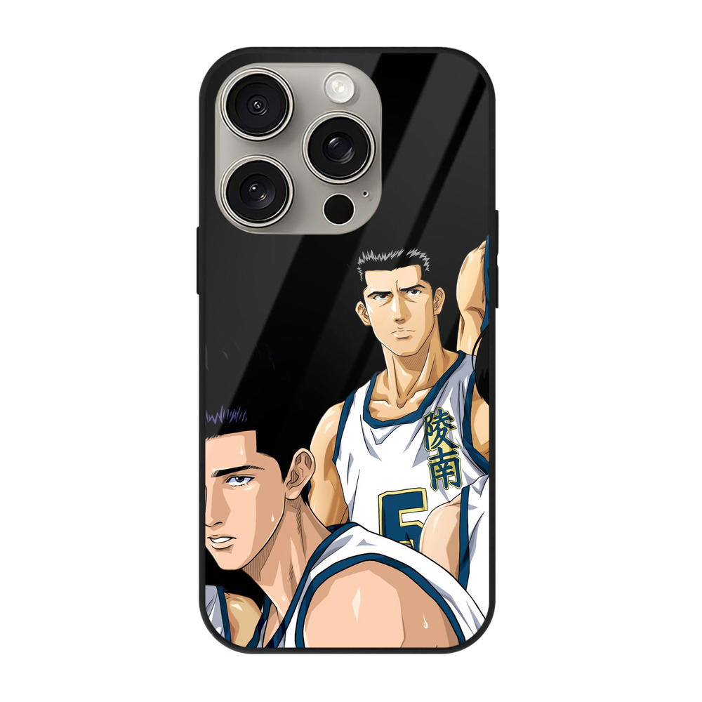 （画像用） SLAM DUNK／スラムダンク 【iPhone15Pro対応】スマホケース 耐衝撃＆黄変防止 背面ガラス