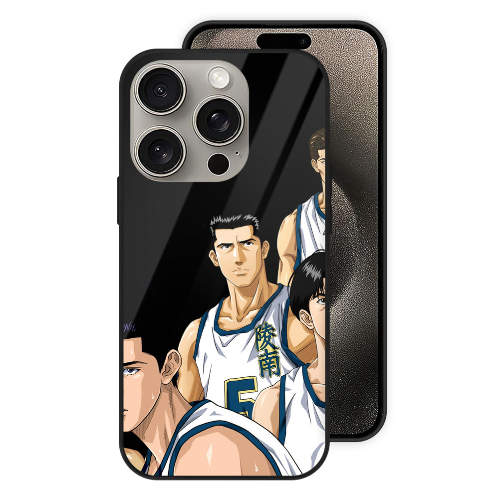 SLAM DUNK／スラムダンク 【iPhone15Pro対応】スマホケース 耐衝撃＆黄変防止 背面ガラス