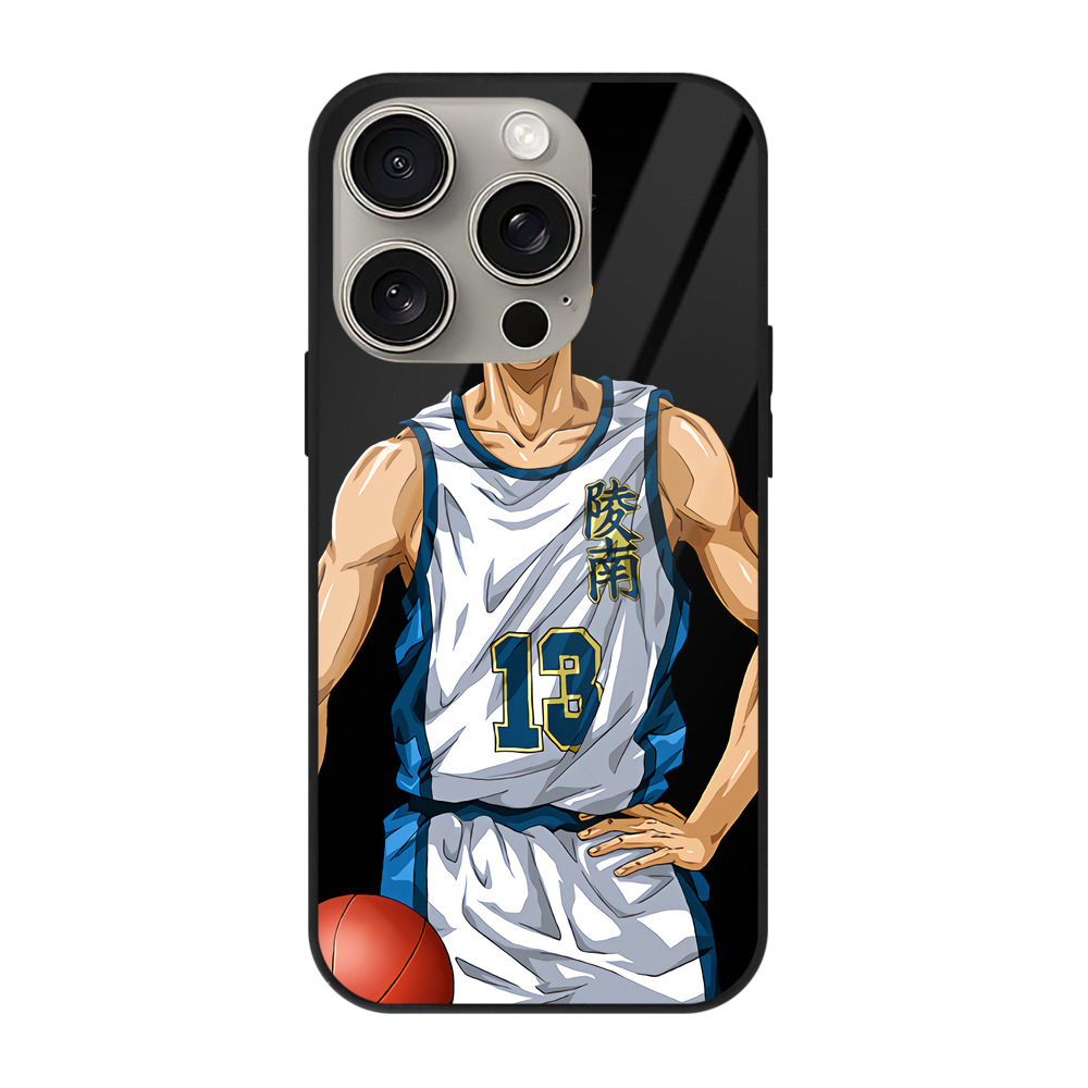 （画像用） SLAM DUNK／スラムダンク 【iPhone15Pro対応】スマホケース 耐衝撃＆黄変防止 背面ガラス