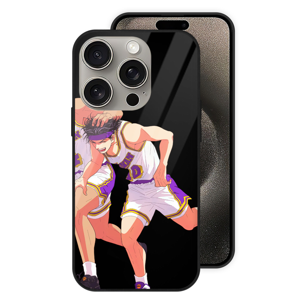 SLAM DUNK／スラムダンク 【iPhone15Pro対応】スマホケース 耐衝撃＆黄変防止 背面ガラス