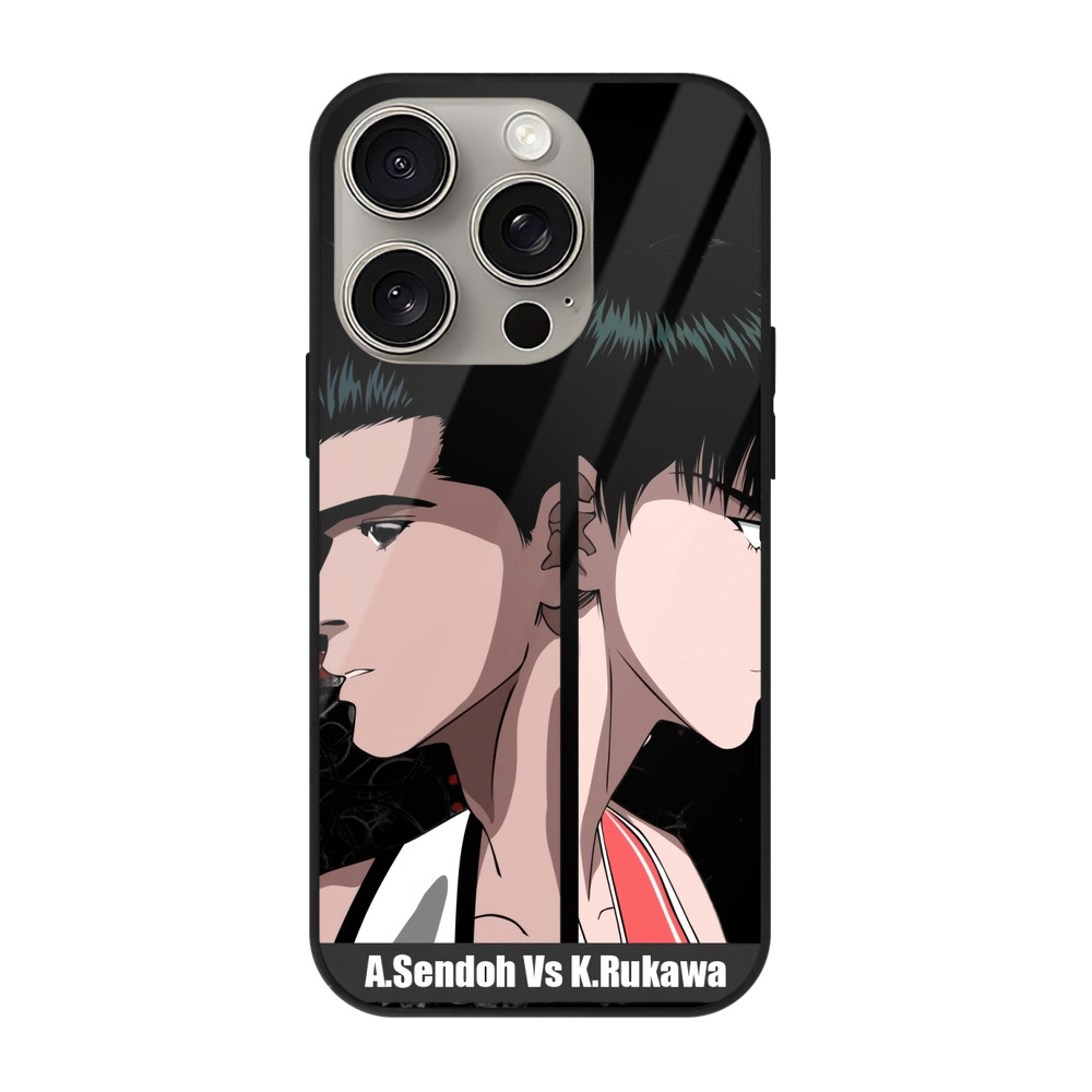 （画像用） SLAM DUNK／スラムダンク 【iPhone15Pro対応】スマホケース 耐衝撃＆黄変防止 背面ガラス