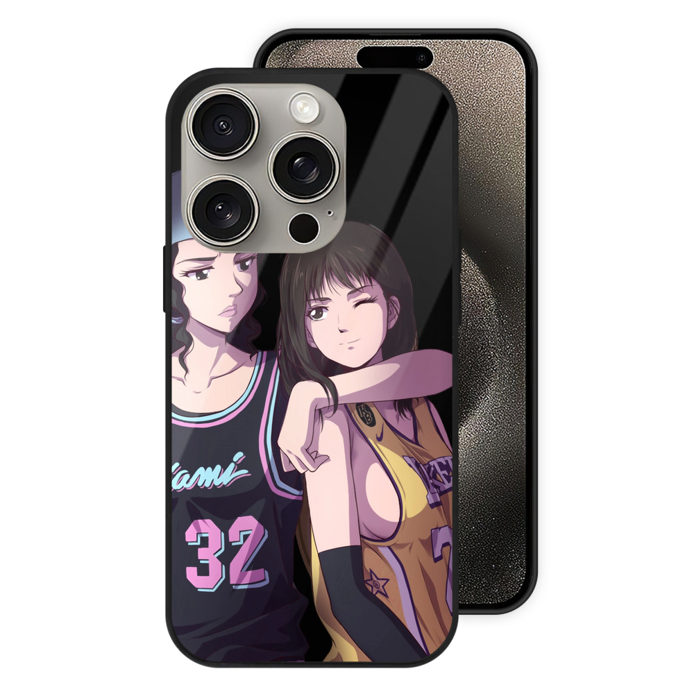 （画像用） SLAM DUNK／スラムダンク 【iPhone15Pro対応】スマホケース 耐衝撃＆黄変防止 背面ガラス