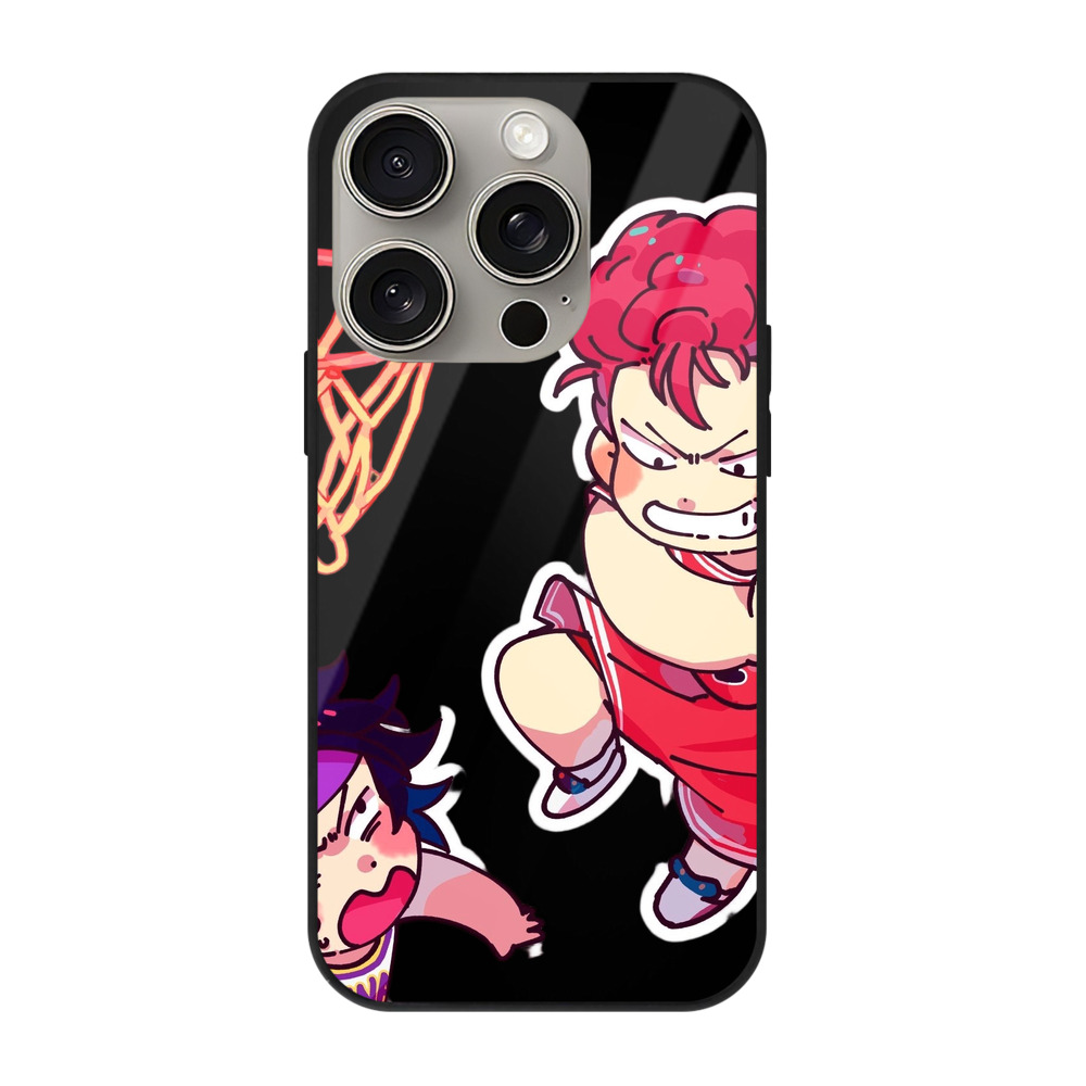 （画像用） SLAM DUNK／スラムダンク 【iPhone15Pro対応】スマホケース 耐衝撃＆黄変防止 背面ガラス