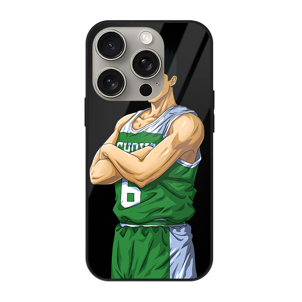 （画像用） SLAM DUNK／スラムダンク 【iPhone15Pro対応】スマホケース 耐衝撃＆黄変防止 背面ガラス