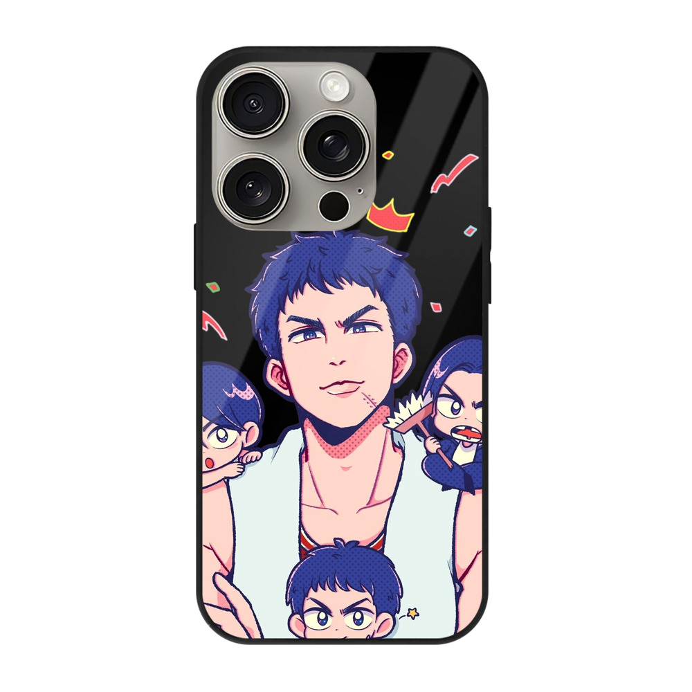 （画像用） SLAM DUNK／スラムダンク 【iPhone15Pro対応】スマホケース 耐衝撃＆黄変防止 背面ガラス
