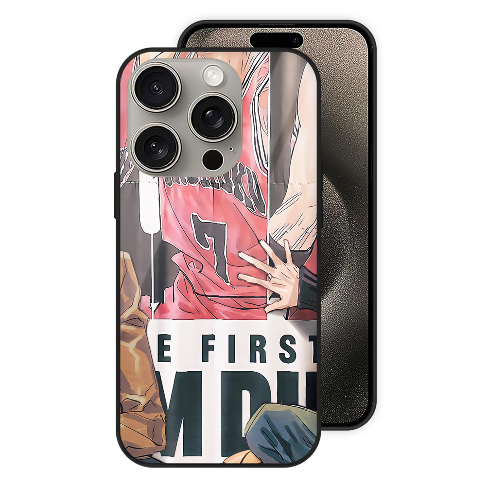 SLAM DUNK／スラムダンク 【iPhone15Pro対応】スマホケース 耐衝撃＆黄変防止 背面ガラス
