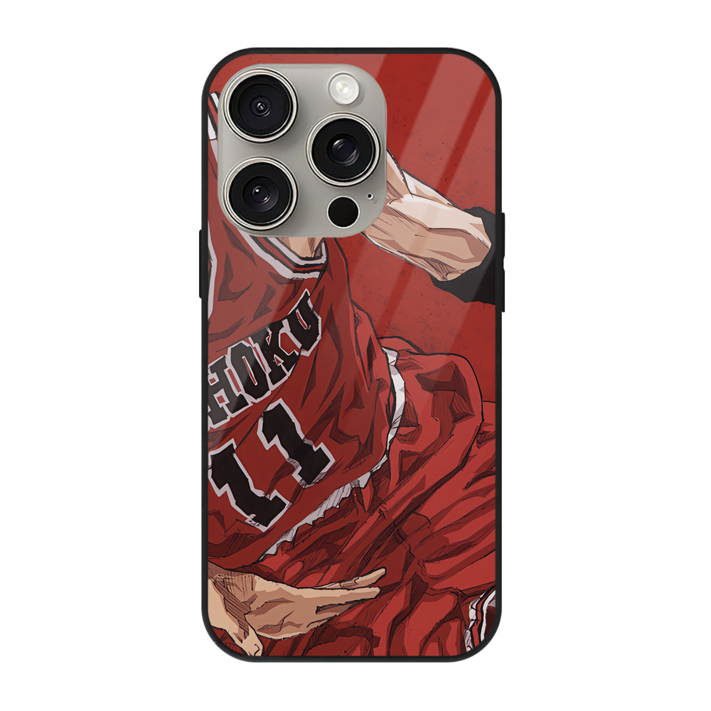 （画像用） SLAM DUNK／スラムダンク 【iPhone15Pro対応】スマホケース 耐衝撃＆黄変防止 背面ガラス