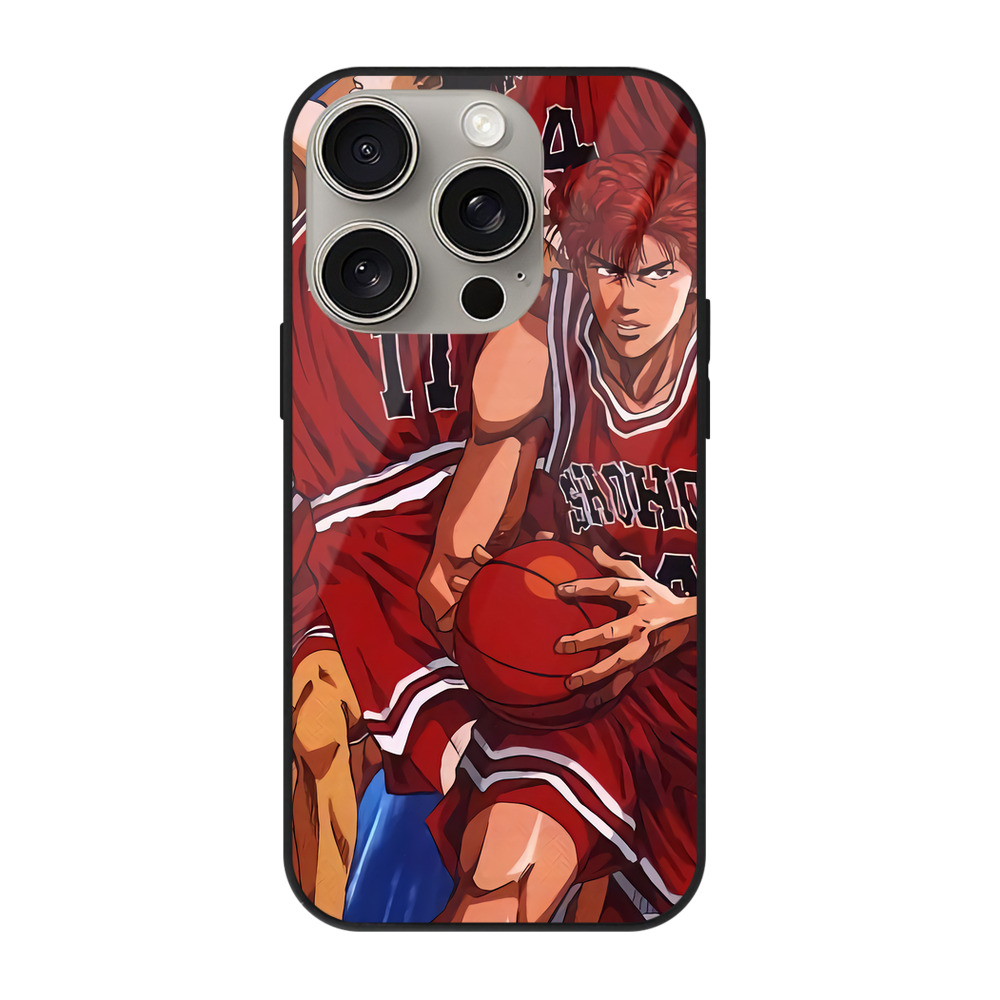 （画像用） SLAM DUNK／スラムダンク 【iPhone15Pro対応】スマホケース 耐衝撃＆黄変防止 背面ガラス