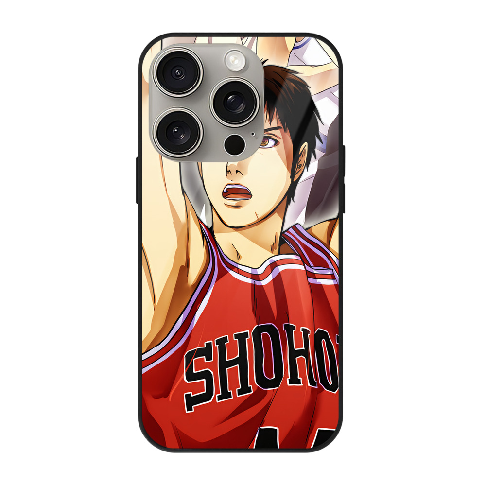 （画像用） SLAM DUNK／スラムダンク 【iPhone15Pro対応】スマホケース 耐衝撃＆黄変防止 背面ガラス
