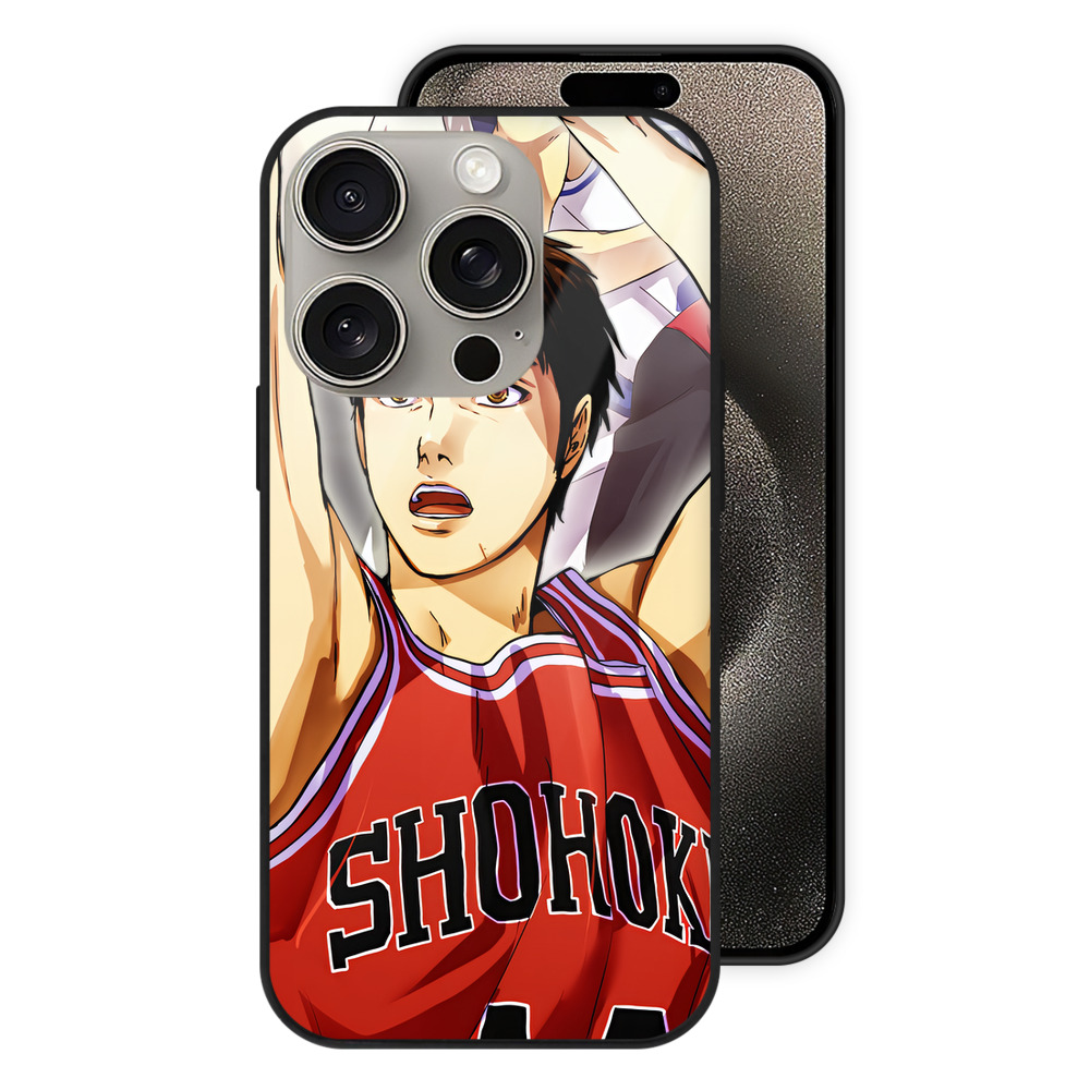 SLAM DUNK／スラムダンク 【iPhone15Pro対応】スマホケース 耐衝撃＆黄変防止 背面ガラス