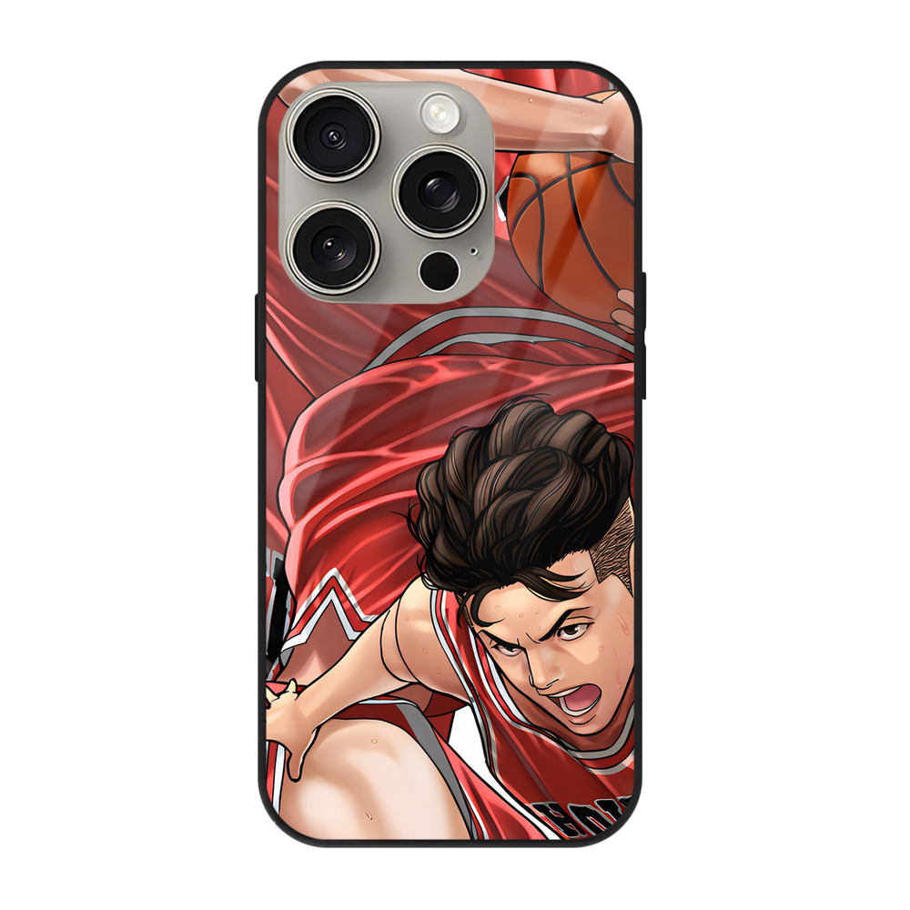 （画像用） SLAM DUNK／スラムダンク 【iPhone15Pro対応】スマホケース 耐衝撃＆黄変防止 背面ガラス