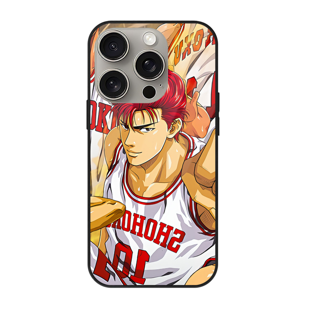 （画像用） SLAM DUNK／スラムダンク 【iPhone15Pro対応】スマホケース 耐衝撃＆黄変防止 背面ガラス