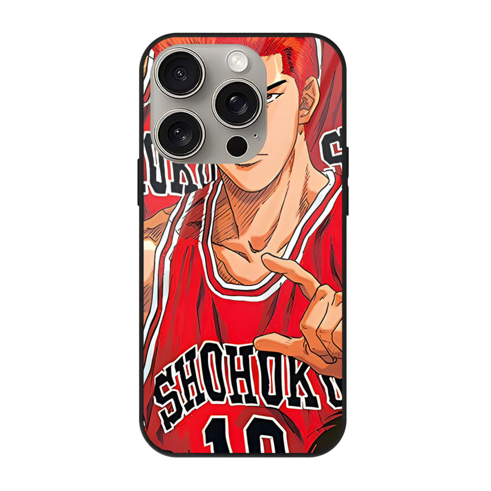 （画像用） SLAM DUNK／スラムダンク 【iPhone15Pro対応】スマホケース 耐衝撃＆黄変防止 背面ガラス